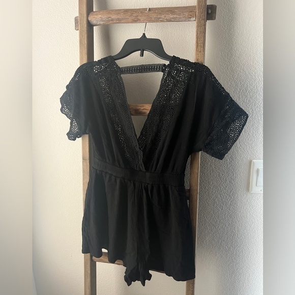 Forever 21 Black Lace Romper - Picture 2 of 6